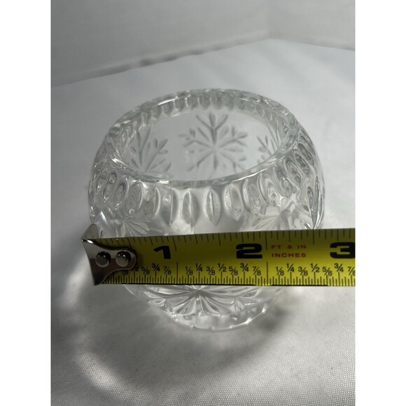 PartyLite Crystal Aurora Starburst Tealight Votive Candle Holder Heavy Glass - Picture 11 of 11